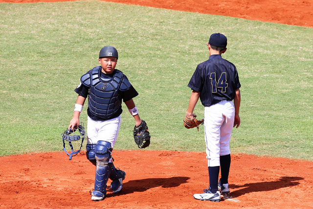 2番手、武居侑汰投手(塩尻リトルリーグ)
