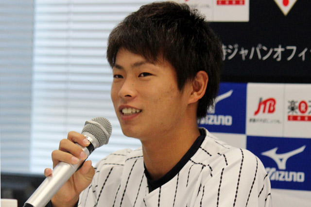 意気込みを語る山岡泰輔選手(東京ガス)
