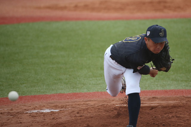 先発の藤江亮太(愛知県幸田町立北部中)