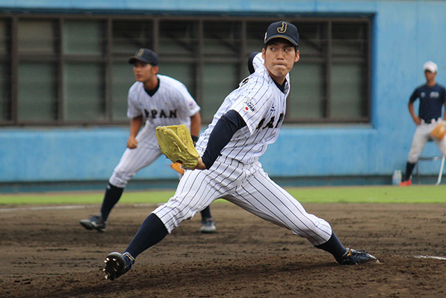 1イニングで2三振を奪った齊藤大将(明治大)