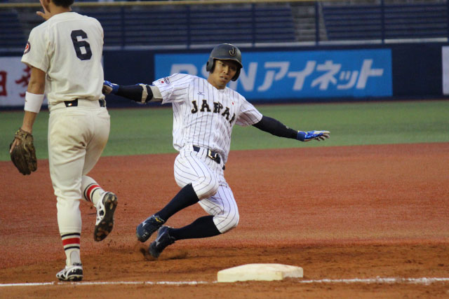9回に三塁打を放った島田海吏(上武大)