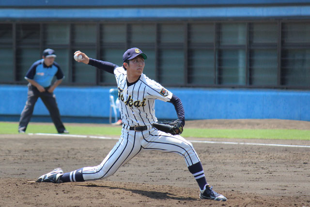 セットアッパーとして期待の高い水野滉也(東海大北海道キャンパス)