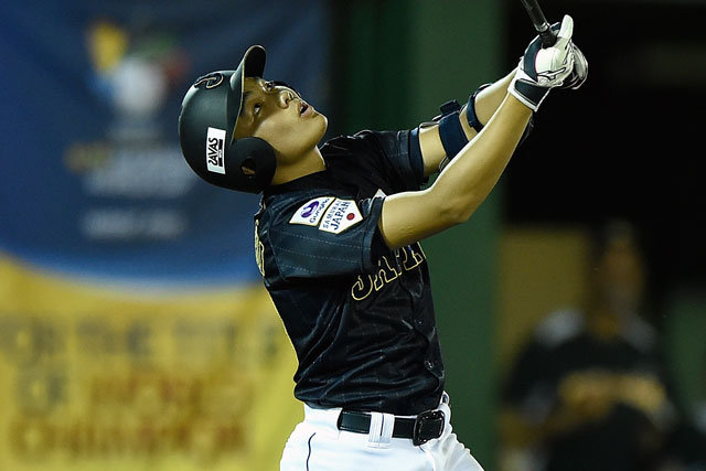 攻撃の口火を切った主将の野口海音(松原ボーイズ)