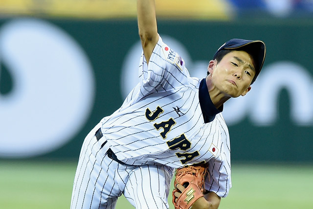 先発としてマウンドにあがった岡田 幹太(京葉ボーイズ)