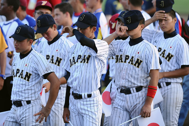 キューバに破れ、悔しさを隠しきれない侍ジャパンU-15代表選手たち