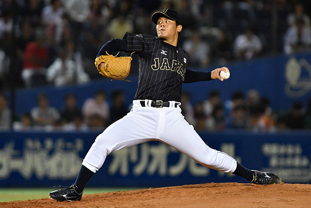 濱口遥大(神奈川大)が大学代表2番手のマウンドにあがる