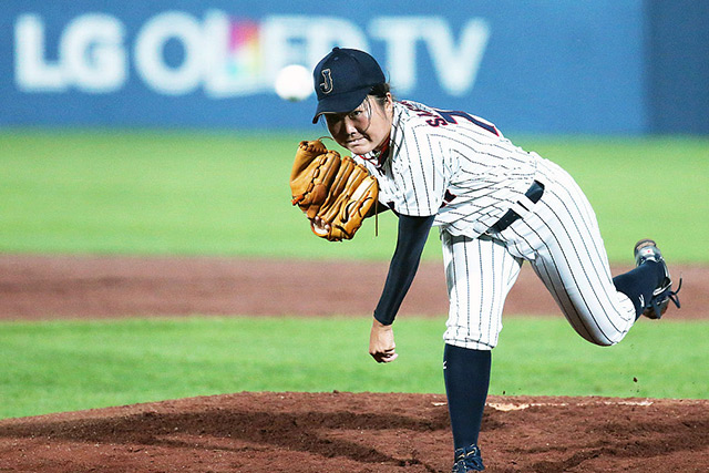 先発・笹沼 菜奈(平成国際大学)は8奪三振と圧巻のピッチング