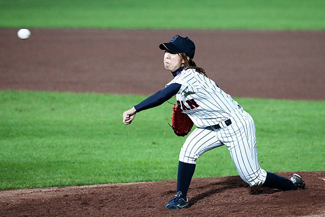 2番手のマウンドは左腕・吉井萌美(アサヒトラスト)