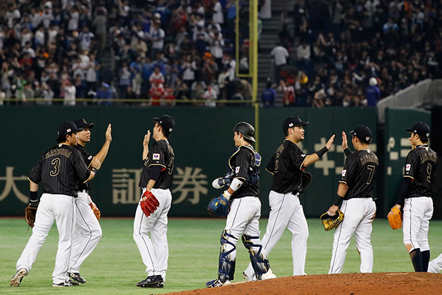 最後は千賀滉大 (福岡ソフトバンク)が踏ん張り勝利で強化試合を終えた