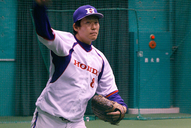 侍ジャパン大学代表選考合宿にゲスト参加のHonda・川戸洋平内野手