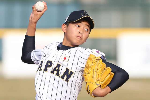 3番手としてマウンドに上がった田栗慶太郎(戸尾ファイターズ)