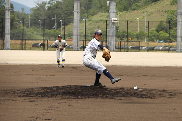 第一試合の先発は水流麻夏(神戸弘陵学園)