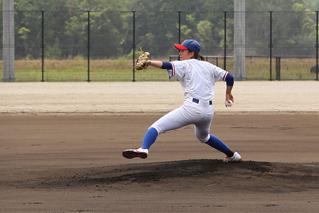 第二試合の先発は大野七海(福知山成美)