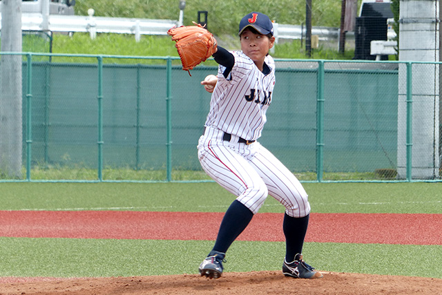 2番手のマウンドは杉本みな(蒲田女子高3年)