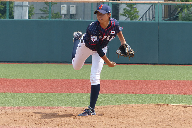 4番手登板の池本歩莉(埼玉栄高2年)