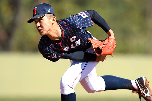 先発の濵田世(高知中)は4回無失点に抑えた