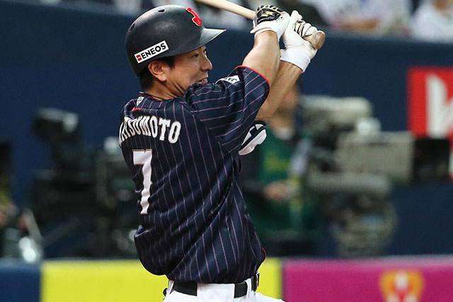 松本剛はこの日2安打3打点の活躍