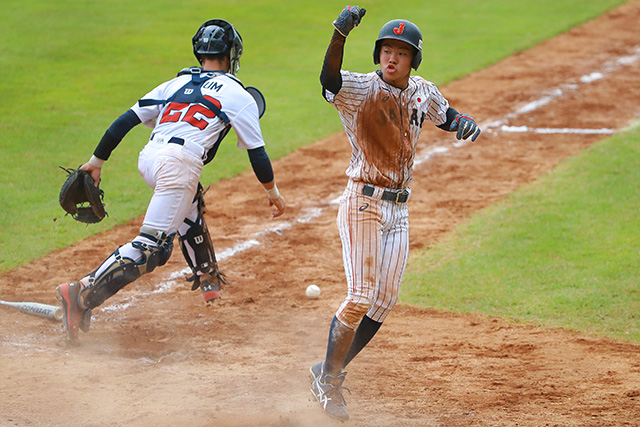 城下拡(串木野ドリームズ)が犠牲フライでホームイン