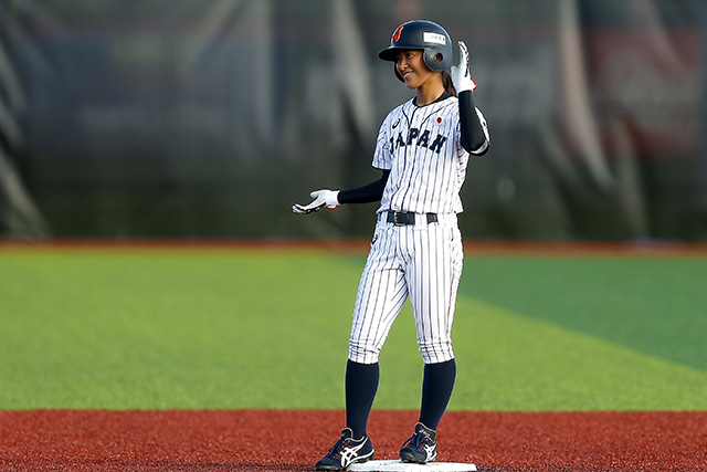 先制打を放った三浦伊織(京都フローラ)