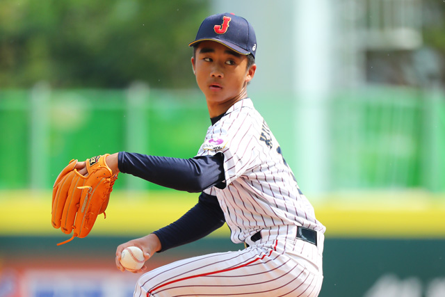 最終回に登板した桑元信祐(ガッツ鹿児島)