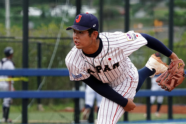 池田陽佑(智辯和歌山)は3イニングを無失点に抑える好投