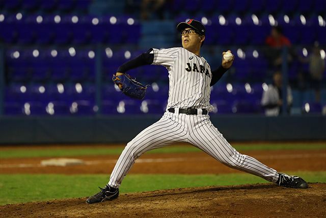 藤井聖(JX-ENEOS)が2イニングをパーフェクトに抑えた