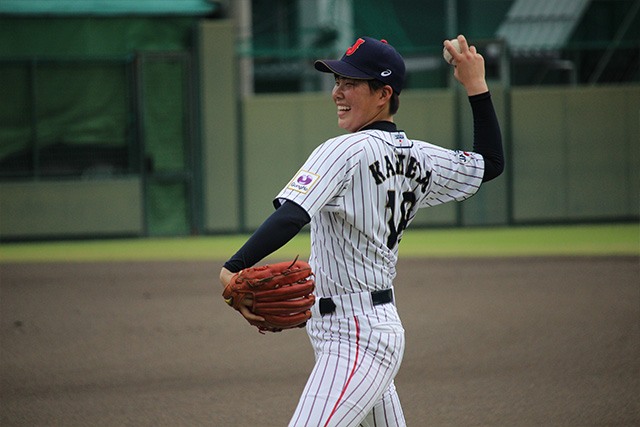 強化試合で先発した亀田織音(札幌新陽高校3年)
