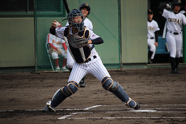 主将を務める坂口英里(神村学園高校3年)
