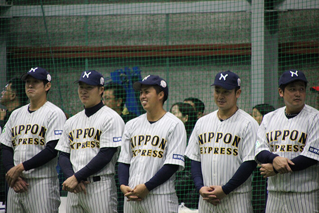 講師役を務めた日本通運野球部の選手たち
