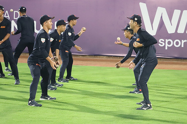 到着当日の練習