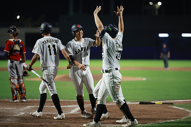 初回から得点を重ねる侍ジャパンU-15代表