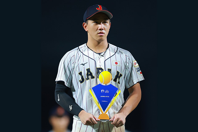 首位打者に輝いた岡田良太(熊本泗水ボーイズ)