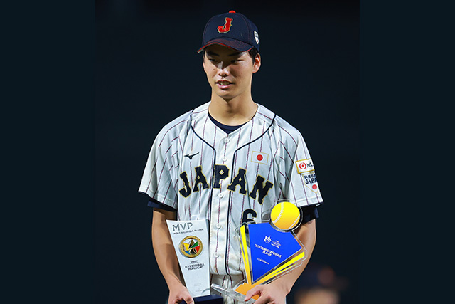 MVP、最優秀守備賞、ベストナインに輝いた川上慧(明石ボーイズ)
