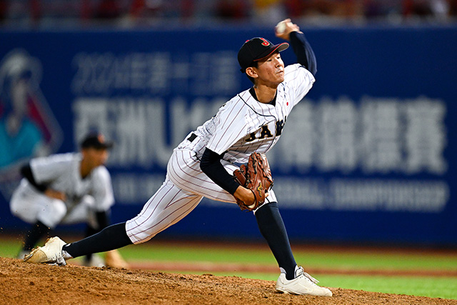 4番手の田崎颯士(興南)
