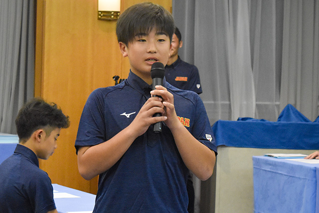 選手一人ひとりが自己紹介