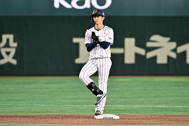 2点タイムリー二塁打を放った辰己涼介(楽天)