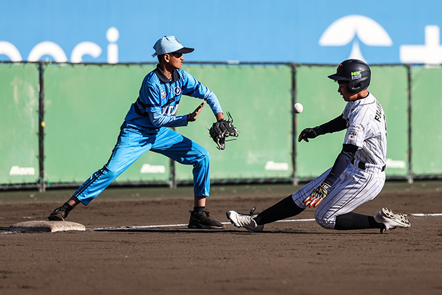 タイムリー三塁打を放った藤原虎之助(深川一已バトルス)