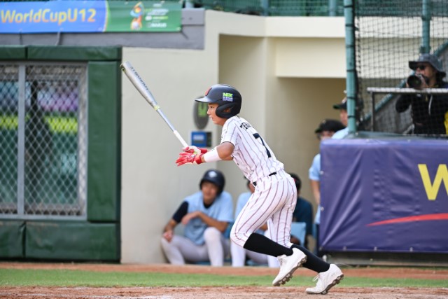 タイムリーを放つ寺田大智(千葉リトルリーグ船橋)