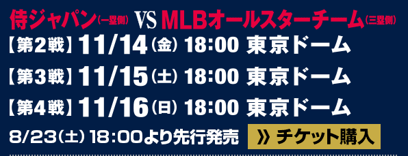 侍ジャパン vs MLBオールスターチーム